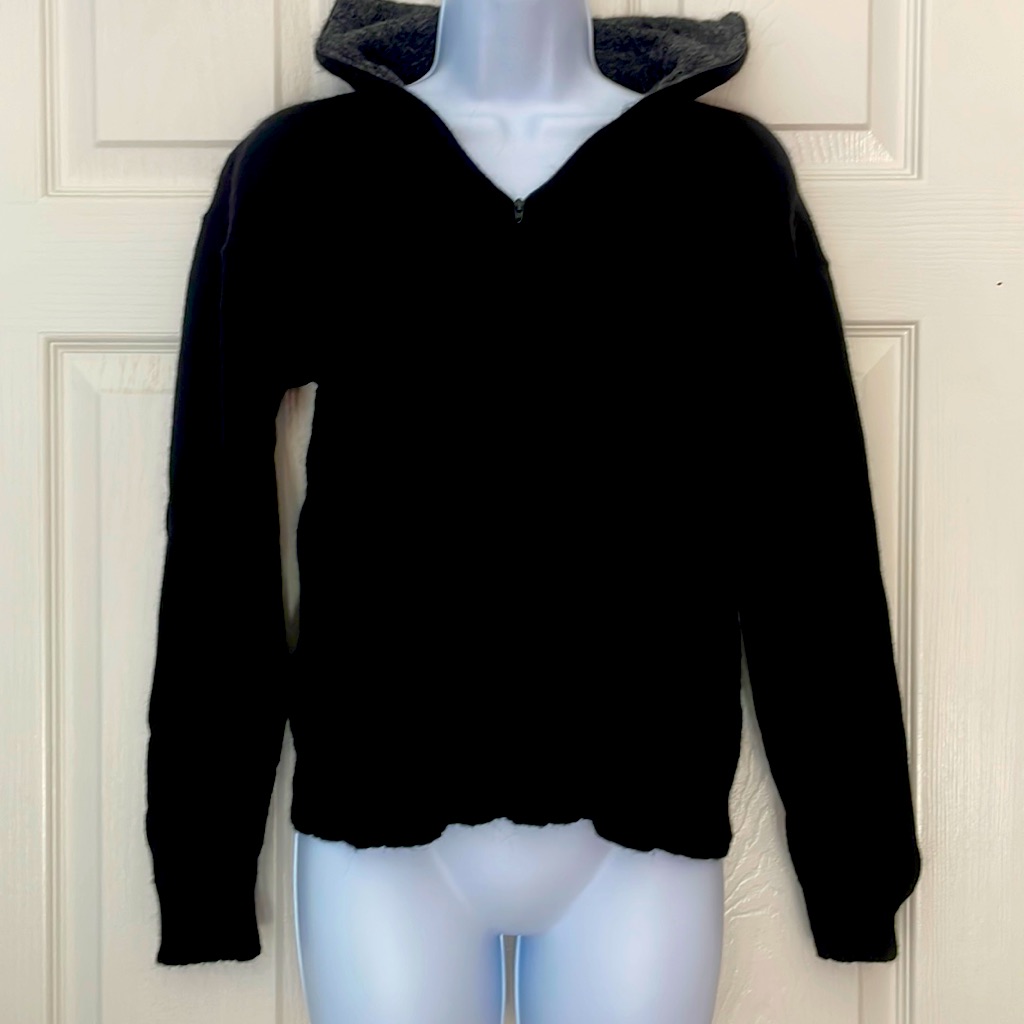 Alpaca’s Best Half Zip Sweater L Size: S L Black/Gray